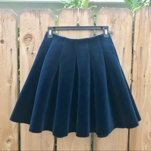 LC Lauren Conrad Pleated Velvet Skirt